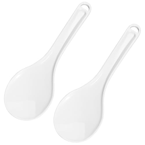 2 Stück Weiß Löffel Wiederverwendbar Rührlöffel 20 x 7 cm Schaufel Spatel 2 Stück Weiß Löffel Wiederverwendbar Rührlöffel 20 x 7 cm Schaufel Spatel von Sliverdew