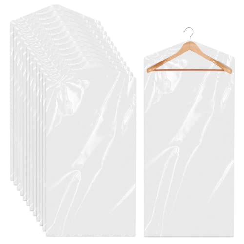 20 Stück transparente Kleiderhüllen, 59,9 x 119,9 cm, Kunststoff-Kleiderbeutel, Trockenreinigerbeutel zum Aufhängen von Kleidung, staubdicht, transparent, Kleidungsschutzabdeckungen für von Sliverdew