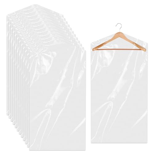 40 Stück Kunststoff Kleiderhüllen Transparente Kleidersäcke zum Aufhängen von Kleidung 60x90 cm Trockenreinigungsbeutel Kleiderhüllen staubdichte Kleidersäcke für Zuhause Hotel Reisen von Sliverdew