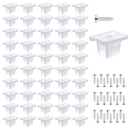 50 Stück Wsserdichter LED-Lichtstreifenclips, Montagehalterung Clips, passend für 5 mm bis 6 mm Silikon LED Streifen Halterung, Inklusive Schrauben, durchscheinend 50 Stück Wsserdichter LED-Lichtstreifenclips, Montagehalterung Clips, passend für 5 mm bis 6 mm Silikon LED Streifen Halterung, Inklusive Schrauben, durchscheinend von Sliverdew