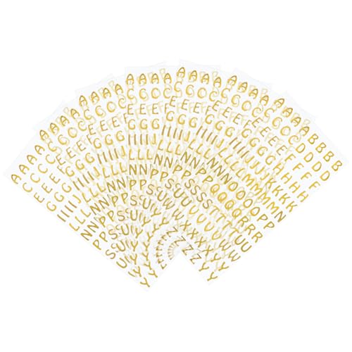 7 Blätter Buchstaben Aufkleber Gold Selbstklebender Glitter Alphabet Stickers Dekorative für DIY Scrapbooking Grußkarte, Gold 7 Blätter Buchstaben Aufkleber Gold Selbstklebender Glitter Alphabet Stickers Dekorative für DIY Scrapbooking Grußkarte, Gold von Sliverdew