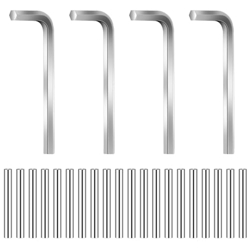 Federscharnier-Spannstift-Ersatzset, inklusive 20 Edelstahl-Regalstifte und 4 Stück Sechskantschlüssel, Metall-Dübel-Heringe, Regalstützstifte Kit zum automatischen Schließen von Türscharnieren an Federscharnier-Spannstift-Ersatzset, inklusive 20 Edelstahl-Regalstifte und 4 Stück Sechskantschlüssel, Metall-Dübel-Heringe, Regalstützstifte Kit zum automatischen Schließen von Türscharnieren an von Sliverdew