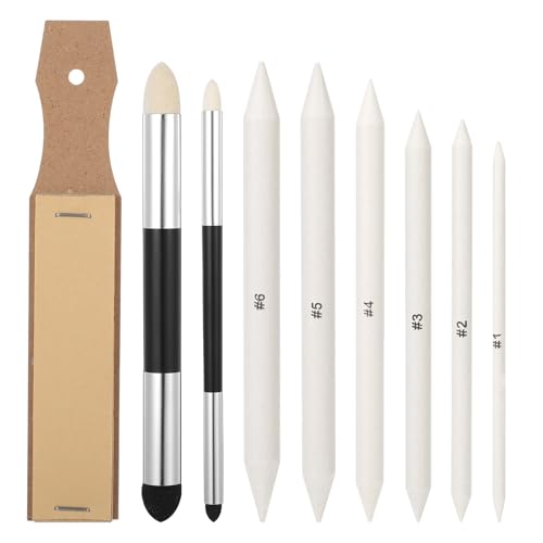 9 Stück Papierwischer Set, 8 Verschieden Papierwischer Bleistift um Zeichnen Blending Stümpfe Radiergummi Stift Skizze Zeichenwerkzeuge für Abwischen, Korrigieren, Kunst, Zeichnen, Künstler, Basteln 9 Stück Papierwischer Set, 8 Verschieden Papierwischer Bleistift um Zeichnen Blending Stümpfe Radiergummi Stift Skizze Zeichenwerkzeuge für Abwischen, Korrigieren, Kunst, Zeichnen, Künstler, Basteln von Sliverdew