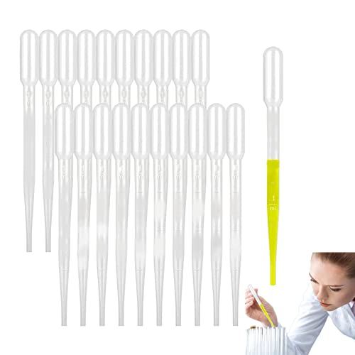 Sloane Abgestufte Pipette - 100-teilige Transferpipetten-Tropfer von Scientific Labs mit Skala,Experiment zur Messung von Wassertropfern für Labore, Spa-Zentren Sloane Abgestufte Pipette - 100-teilige Transferpipetten-Tropfer von Scientific Labs mit Skala,Experiment zur Messung von Wassertropfern für Labore, Spa-Zentren von Sloane