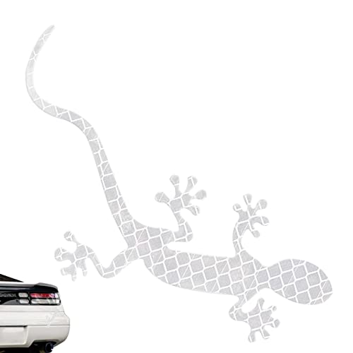 Sloane Autoaufkleber Gecko - 3D-Autoaufkleber Gecko für Dekor - Reflektierende Aufkleber für Autos, Sicherheitswarnung, Diamantqualität, selbstklebend, universell für Auto, LKW, SUV, Fenster von Sloane