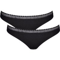 sloggi Brasilslip "GO Ribbed", (2er Pack), Feinripp, Stretch-Spitze, bequem, weich, elastisch von Sloggi
