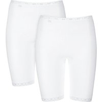 sloggi Lange Unterhose "Basic+", (2er Pack), Spitzenbesatz, weiche Nähte, Baumwollmischung von Sloggi