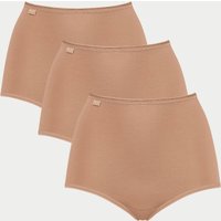 sloggi Maxislip "24/7 Cotton Maxi C3P", (3er Pack), höher geschnittene Passform, Elastikbund mit Spitze von Sloggi