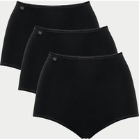 sloggi Maxislip "24/7 Cotton Maxi C3P", (3er Pack), höher geschnittene Passform, Elastikbund mit Spitze von Sloggi