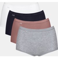 sloggi Maxislip "Basic+" 4er Pack, Baumwollmischung, weiche Nähte, hohe Taille, elastisch von Sloggi
