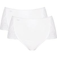 sloggi Maxislip "Pure Sense Luxe", (2er Pack), feminine Spitze, Microfaser, hoch geschnitten von Sloggi