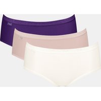 sloggi Midislip "Basic+", (3er Pack), Baumwollmix, klassischer Stil, mittelhoher Bund, Softnähte von Sloggi