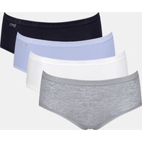 sloggi Midislip "Basic+", (4er Pack), Baumwollmix, elastisch, weiche Nähte, bequem, feminin von Sloggi