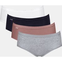 sloggi Midislip "Basic+", (4er Pack), Baumwollmix, elastisch, weiche Nähte, bequem, feminin von Sloggi