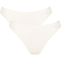 sloggi Taillenslip "GO" 2er Pack, zarte Spitzendetails, weich, Baumwollmischung, Single Jersey von Sloggi