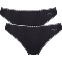 sloggi Taillenslip "GO" 2er Pack, zarte Spitzendetails, weich, Baumwollmischung, Single Jersey von Sloggi