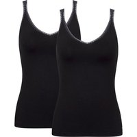 sloggi Unterhemd "GO", (2er Pack), zarte Spitze, Baumwollmischung, V-Ausschnitt, weich von Sloggi