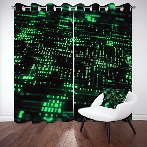 Slojtdd Computer Code Verdunklungsvorhang, Programmierer Thermovorhang kälteschutz ösen, Sci-Fi Binärcode Blickdichte vorhange, Schlafzimmer kinderzimmer Wohnzimmer 2er Set,225x140 Slojtdd Computer Code Verdunklungsvorhang, Programmierer Thermovorhang kälteschutz ösen, Sci-Fi Binärcode Blickdichte vorhange, Schlafzimmer kinderzimmer Wohnzimmer 2er Set,225x140 von Slojtdd