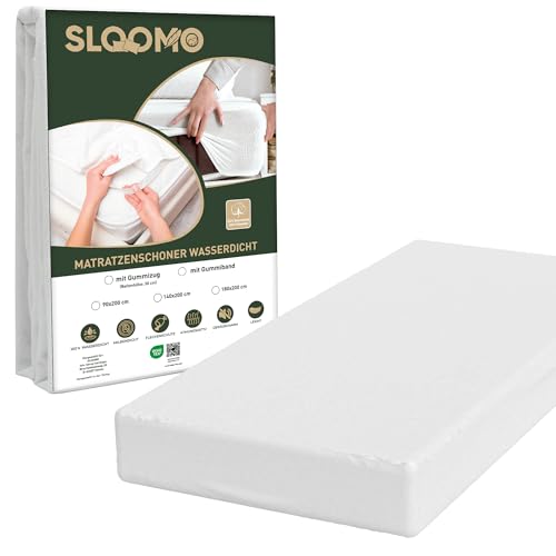Sloomo Matratzenschoner - Inkontinenzunterlage waschbar, Matratzenbezug 90 x 200, Matratzenschoner90x200cm, Matratzenschoner wasserdicht, Atmungsaktiv für Bett und Matratze Waschbar von Sloomo