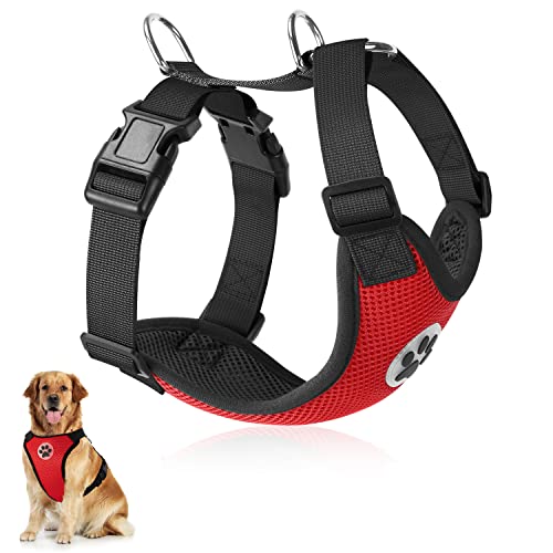 SlowTon Hundegeschirr für Hunde, No Pull Sicherheitsgeschirr Kleine Mittlere Hunde Brustgeschirr Dog Harness Weich Gepolstert Atmungsaktiv von SlowTon