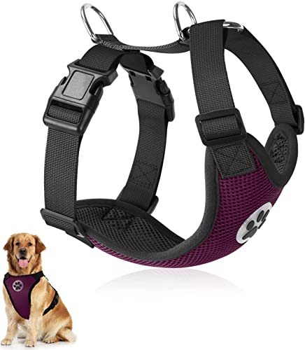 SlowTon Hundegeschirr für Hunde, No Pull Sicherheitsgeschirr Kleine Mittlere Hunde Brustgeschirr Dog Harness Weich Gepolstert Atmungsaktiv von SlowTon