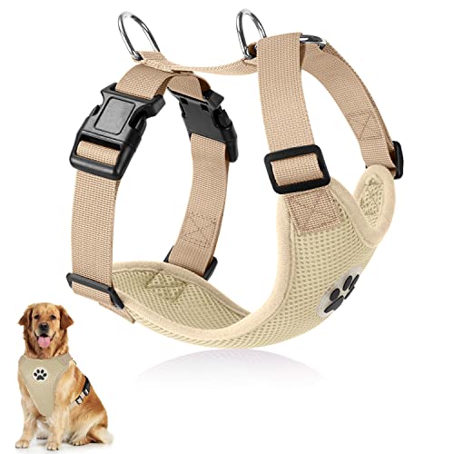 SlowTon Hundegeschirr für Hunde, No Pull Sicherheitsgeschirr Kleine Mittlere Hunde Brustgeschirr Dog Harness Weich Gepolstert Atmungsaktiv von SlowTon