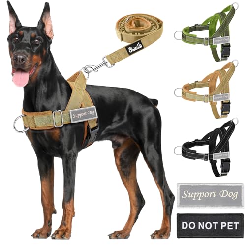 SlowTon Hundegeschirr mittelgroße große Hunde mit 1,55-1,7 m Leine, gepolstertes reflektierendes Brustgeschirr mit verstellbarem Hals und Brust, Anti-Zug Geschirr Hund für Spaziergänge SlowTon Hundegeschirr mittelgroße große Hunde mit 1,55-1,7 m Leine, gepolstertes reflektierendes Brustgeschirr mit verstellbarem Hals und Brust, Anti-Zug Geschirr Hund für Spaziergänge von SlowTon