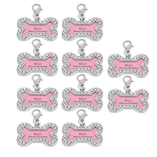 10 Pcs Stainless Steel Dog Cat Tag Custom ID Anti Loss Pet Lettering Hanging Necklace for All Pets. von Sluffs