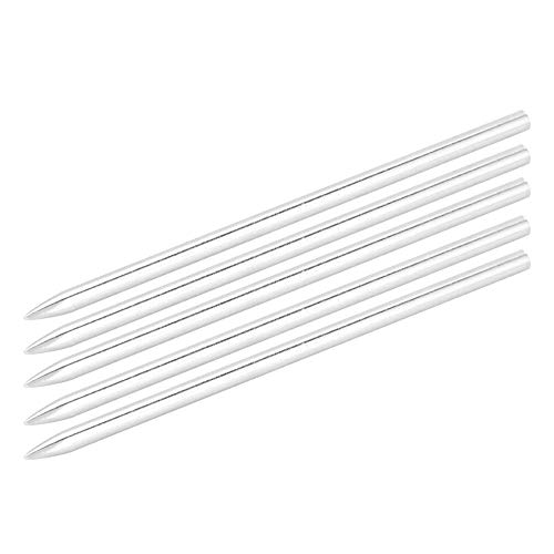 5-teiliger Nadelschirm, Edelstahl-Paracord-Nadeln, Schnür-Nähnadeln, Webschnur-Stick-Nadeln, Glättungs-Knüpfer-Werkzeuge, praktisches 3-mm-Seilwebwerkzeug von Sluffs