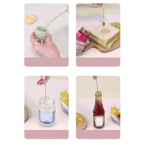 Pink Retractable Silicone Spatula Mini Telescopic Spatula Spoon Reusable Easy to Clean with Hanging Buckle for Cosmetics Lip Gloss Cosmetic Makeup Nail Polish Applicator. von Sluffs