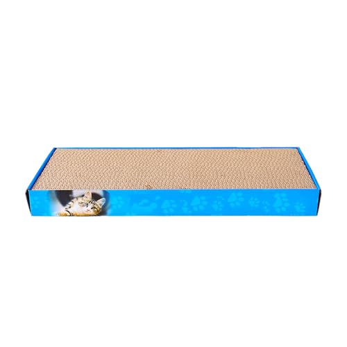 Sluffs 2 Stück Katzenkratzbretter, doppelseitiges Katzenkratzbrett, Angstreduzierung, kratzfestes Wellpappen-Katzenkratzbrett mit Box von Sluffs