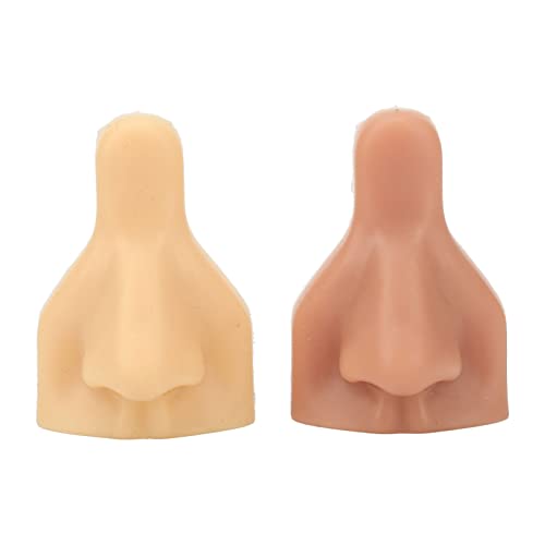 Sluffs 2pcs 3D Nose Model High Simulation Soft Silicone Nose Model for Practicing Suture Jewelry Display,for Acupuncture Human Model Simulation for Jewelry Display Teaching Tool von Sluffs