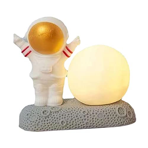 Sluffs Astronauten-Mond, Kreatives Licht, Raumfahrer, Mond, Nachtlicht, Dekorativ, Niedlich Aussehend, Warmes Licht, Nachttischlampe, Geschenke Für Schlafzimmer, Schlafsaal(Front Gold) von Sluffs