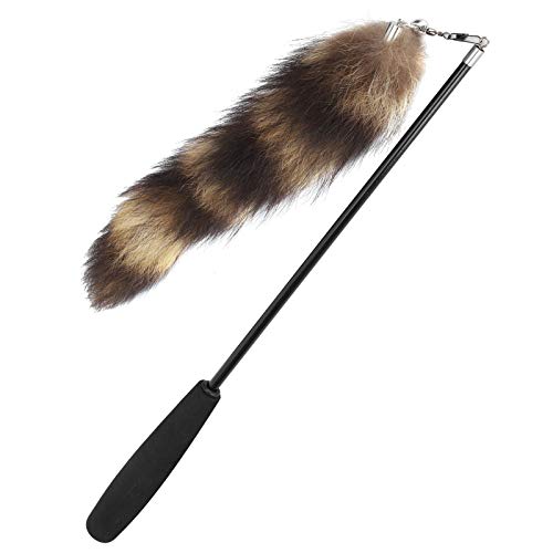 Sluffs Cat Artificial Tail Playing Sticks Toy Pet Retractable Wand Funny Rod Interactive Toy for Teaser Play and Chase Exercise with Kitten von Sluffs