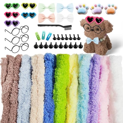55 Stück von Großen Pfeifenreiniger Pfeifenreiniger zum Basteln Pfeifenputzer Pipe Cleaner Basteln Weich und Flauschig mit Einer Großen Auswahl an Zubehör Geeignet für Handgefertigte DIY-Kunstprojekte von Slvoaujtk