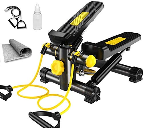 SmPinnaA Stepping Machine Stepping Silent Twisting Action Sportgeräte Fitness Treppe Micro Stepping Machine Mit LCD-Display Und Widerstandsstreifen Übung Gesäß Beine Taille Bauch ，Black-30X30X16CM von SmPinnaA