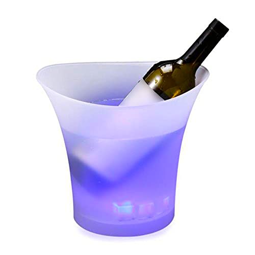 Smad Eimer, tragbare LED Eiskübel, 5L Eiskübel LED Eiswürfelbehälter, Sektkühler Getränkekühler Kühler, bunt Ice Basket für Bar, Party, KTV, Hotel, Haus, Bar Club Thema 3 pcs von Smad