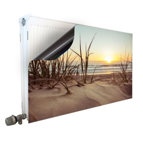Smagnon Magnet Heizkörperverkleidung, Schnelle & Stylische Heizungsabdeckung ohne Bohren, Heizkörperverkleidung Heizungsverkleidung, Heizkörperfolie, Motiv Strand-Gras (90, 70) von Smagnon