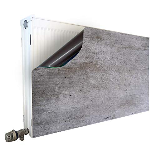 Smagnon Magnet Heizkörperverkleidung Heizkörperabdeckung Heizung Schutz Motiv Beton-Wand, Heizkörper Höhe:30 cm, Heizkörper Länge:100 cm von Smagnon