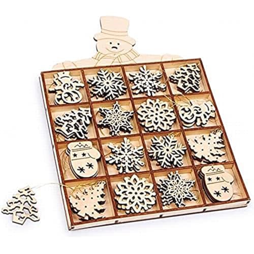 small foot Holzhänger „Schneemannbox“, 48-tlg, Set mit 12 verschieden Motiven, schöne Dekoration am Weihnachtsbaum, 6675 small foot Holzhänger „Schneemannbox“, 48-tlg, Set mit 12 verschieden Motiven, schöne Dekoration am Weihnachtsbaum, 6675 von Small Foot