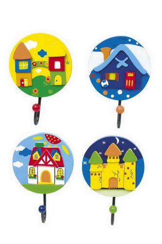 Garderobenhaken Kinderzimmer 4er Set, 7568 Garderobenhaken Kinderzimmer 4er Set, 7568 von Small Foot