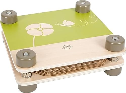 Small Foot Blumenpresse Discover, aus FSC 100%-zertifiziertem Holz, Presse zum Basteln für Kinder ab 3 Jahren, 12436, Grün von Small Foot