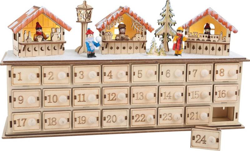 Small Foot befüllbarer Adventskalender Adventskalender aus Holz Weihnachtsbasar von Small Foot