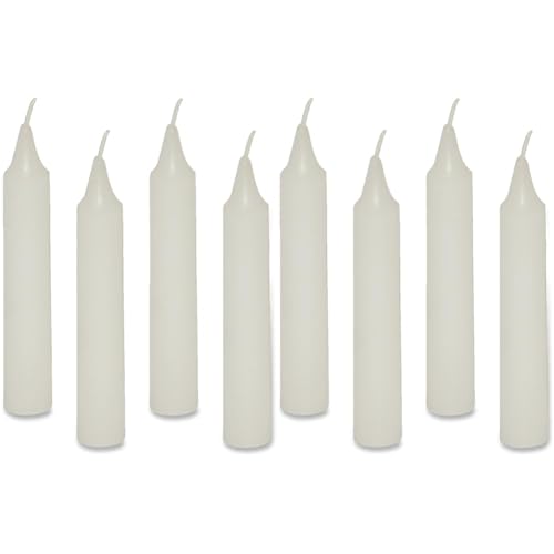 small foot kleine weiße Kerzen, 36 Stück, geeignet für Geburtstagskranz oder Zug, ca. 6,5 cm hoch und ca. 1 cm Ø, 4429 (Packung mit 2) von Small Foot
