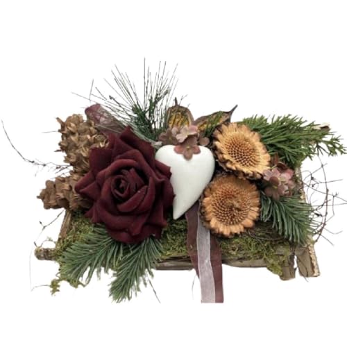 Grabgesteck - liebevoll gestalteter Grabschmuck als Grabaufleger - stilvolles Arrangement (Art: 062) von Small-Preis