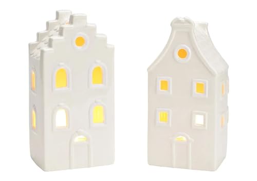 Lichthaus Windlicht Lichthäuser in weiß aus Porzellan im 2er Set Größe 17 cm Lichthaus Windlicht Lichthäuser in weiß aus Porzellan im 2er Set Größe 17 cm von Small-Preis