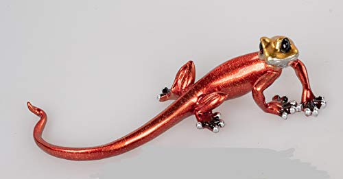 Small-Preis Deko-Figuren Gecko Eidechse Lurch Salamander Frühjahrsdeko Sommerdeko Ganzjahresdeko 18 cm lang in 3 Farben erhältlich (Rot) von Small-Preis