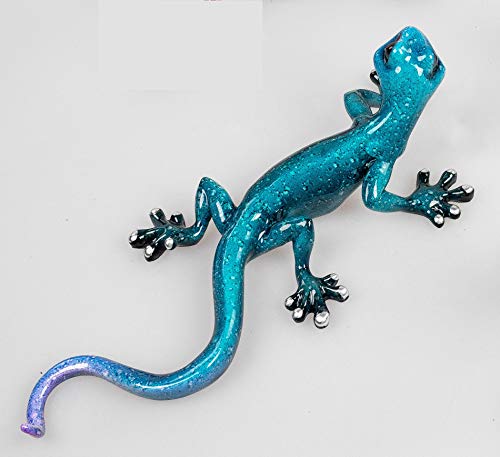 Small-Preis Deko-Figuren Gecko Eidechse Lurch Salamander Frühjahrsdeko Sommerdeko Ganzjahresdeko 33 cm lang im 4 Farben erhältlich (Türkis-Blau) von Small-Preis