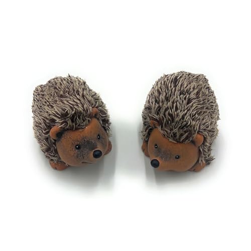 Small-Preis Deko Igel 2er Set aus Keramik – Flauschige Textilstacheln – Liebevolle Tierfiguren für Herbstdekoration, 14,5 cm von Small-Preis