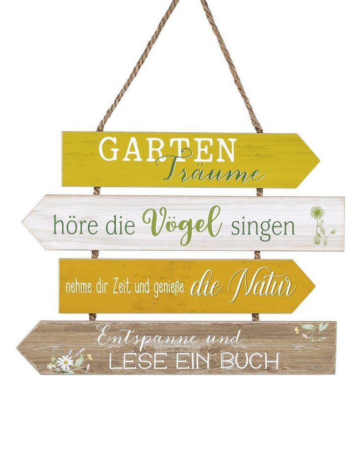 Small-Preis Dekohänger Gartenschild mit Grillregeln - Gartenregeln - Gartenträume - Haustiere, mit robustem Seil aus Jute von Small-Preis